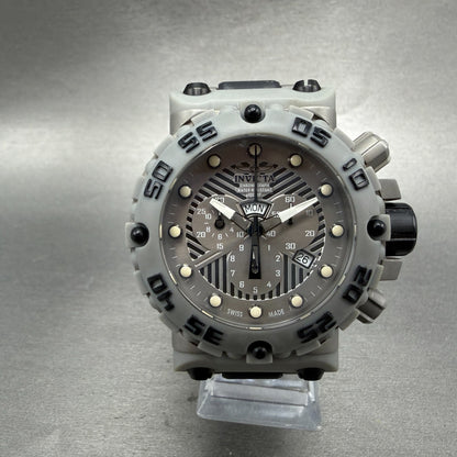Invicta Subaqua Nitro Chrono Watch Men 50mm Silver Dial Gray Tone 0406 NewBatt0