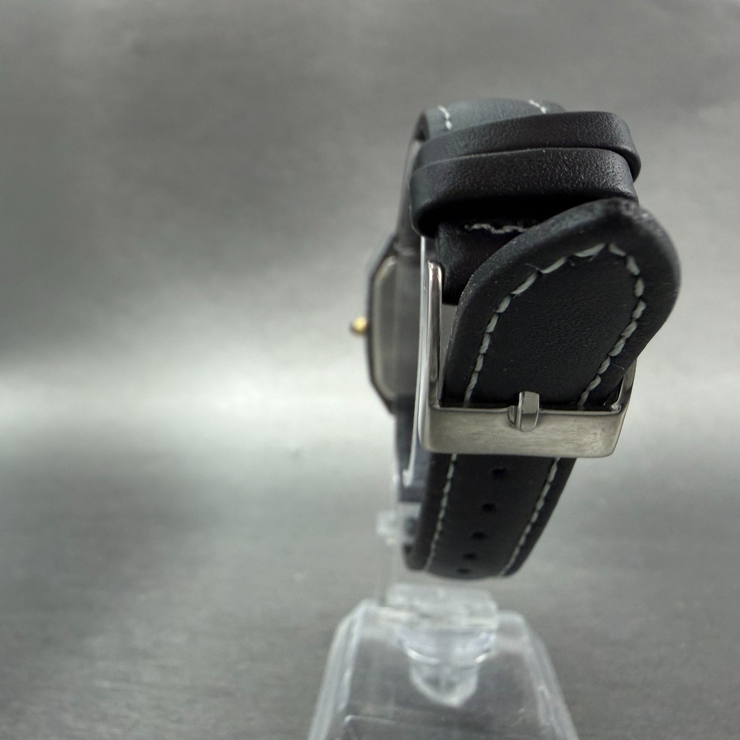 Seiko Dolce Tank Watch Men 28mm Champagne Dial Two Tone 6030-5390 New Battery8