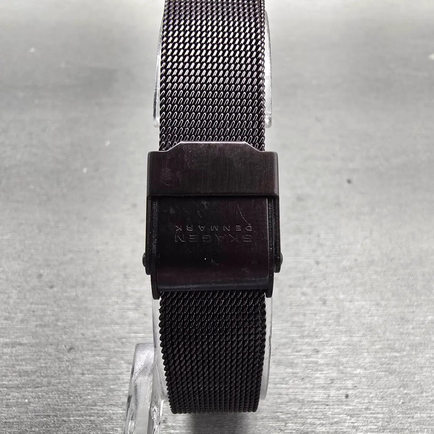 Skagen Steel Watch Women 25mm MOP Dial Dark Brown Tone Round 107SMMD New Battery7