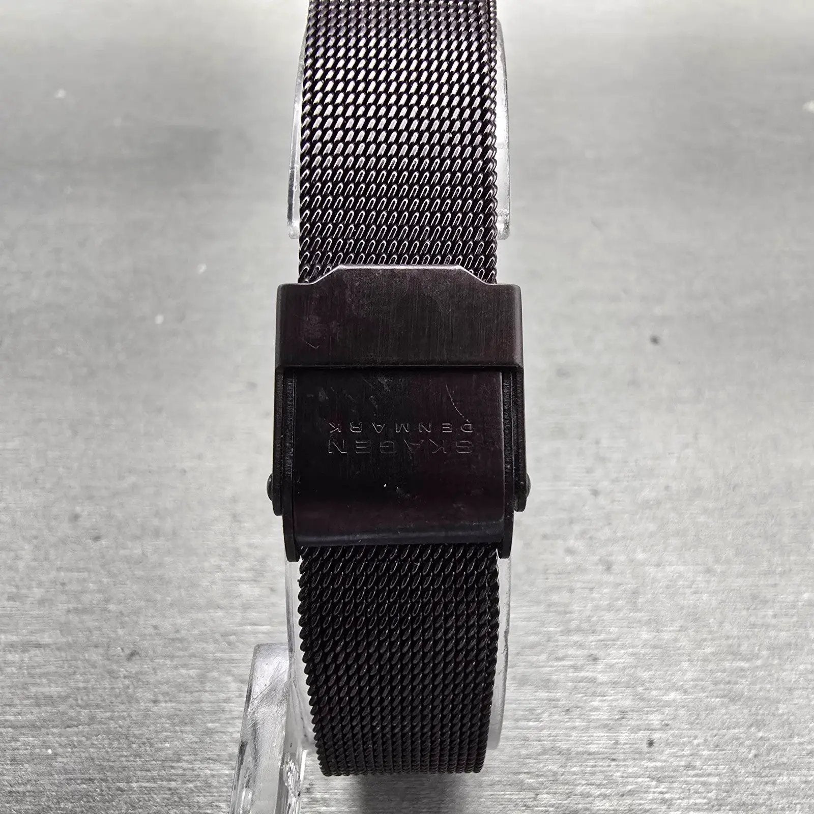 Skagen Steel Watch Women 25mm MOP Dial Dark Brown Tone Round 107SMMD New Battery7