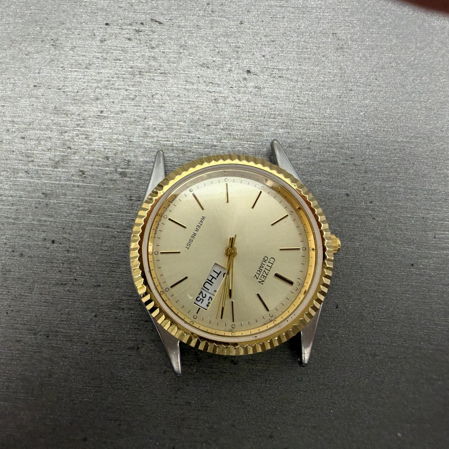 Citizen President Watch Men 35mm Champagne Dial Gold Daydate 6100-R00405 PARTS0