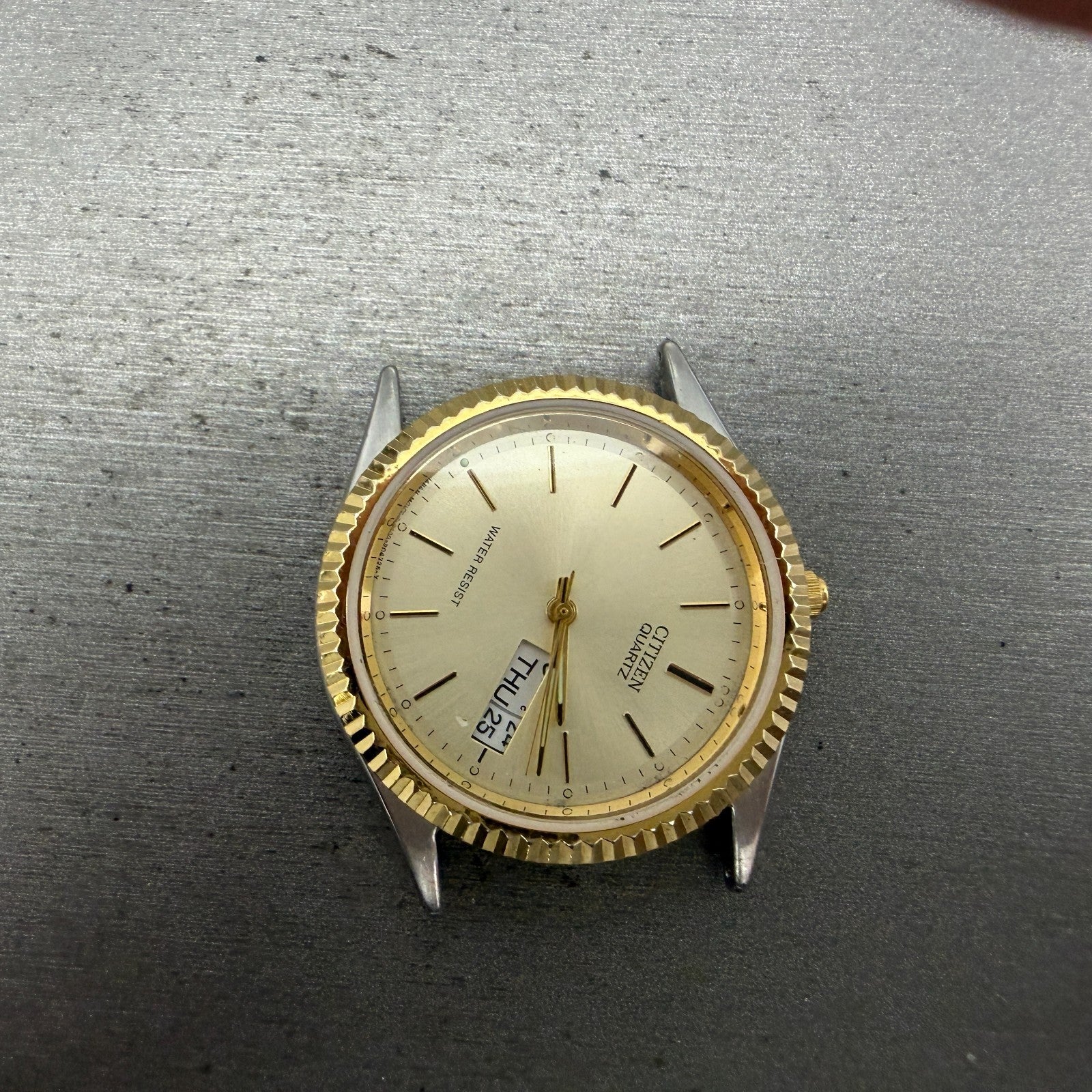 Citizen President Watch Men 35mm Champagne Dial Gold Daydate 6100-R00405 PARTS0