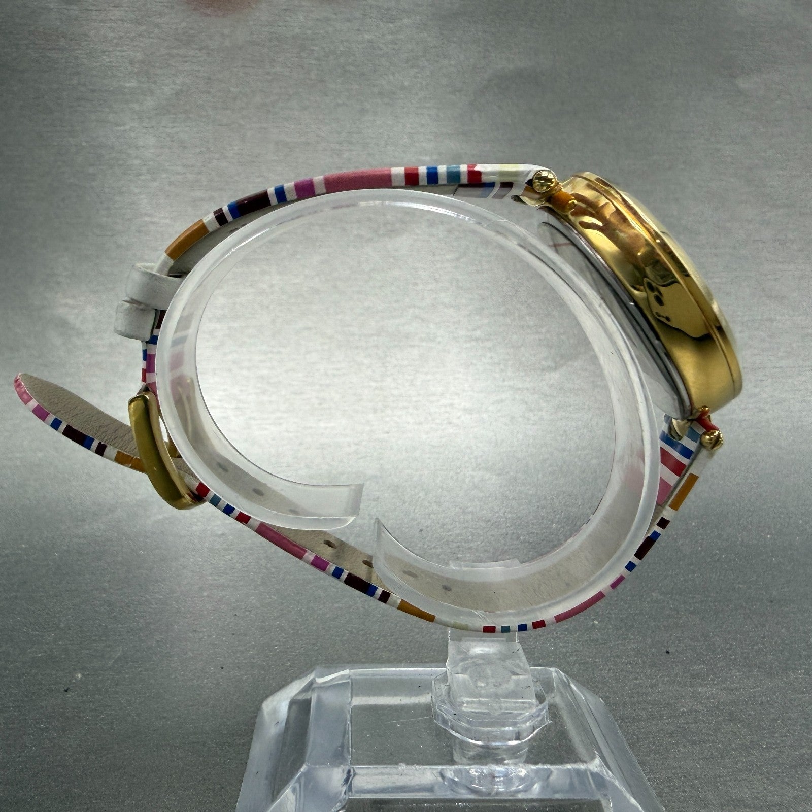 Kate Spade Holland Watch Women 34mm Blue Dial Gold Tone Round KSW1271 New Batt8