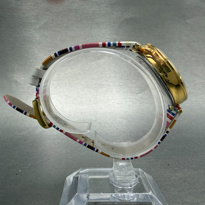 Kate Spade Holland Watch Women 34mm Blue Dial Gold Tone Round KSW1271 New Batt8