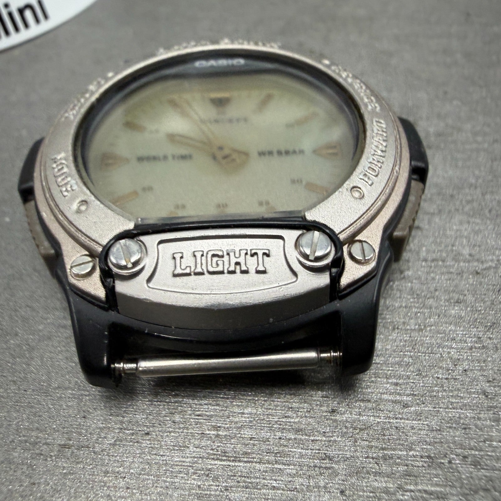 Casio Twincept ABX-60 Watch Men 44mm Ana Digi Black Silver Alarm Chrono PARTS3