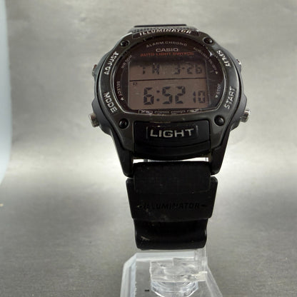 Casio Illuminator Watch Men 37mm Digital Alarm Chrono Black Round W-93H NewBat5