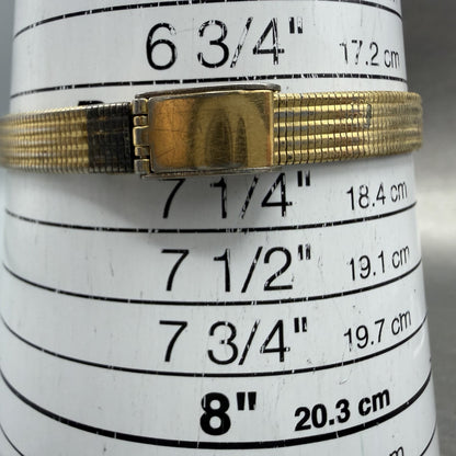 Elgin Watch Women 16mm Champagne Dial Gold Tone Oval Vintage New Battery10