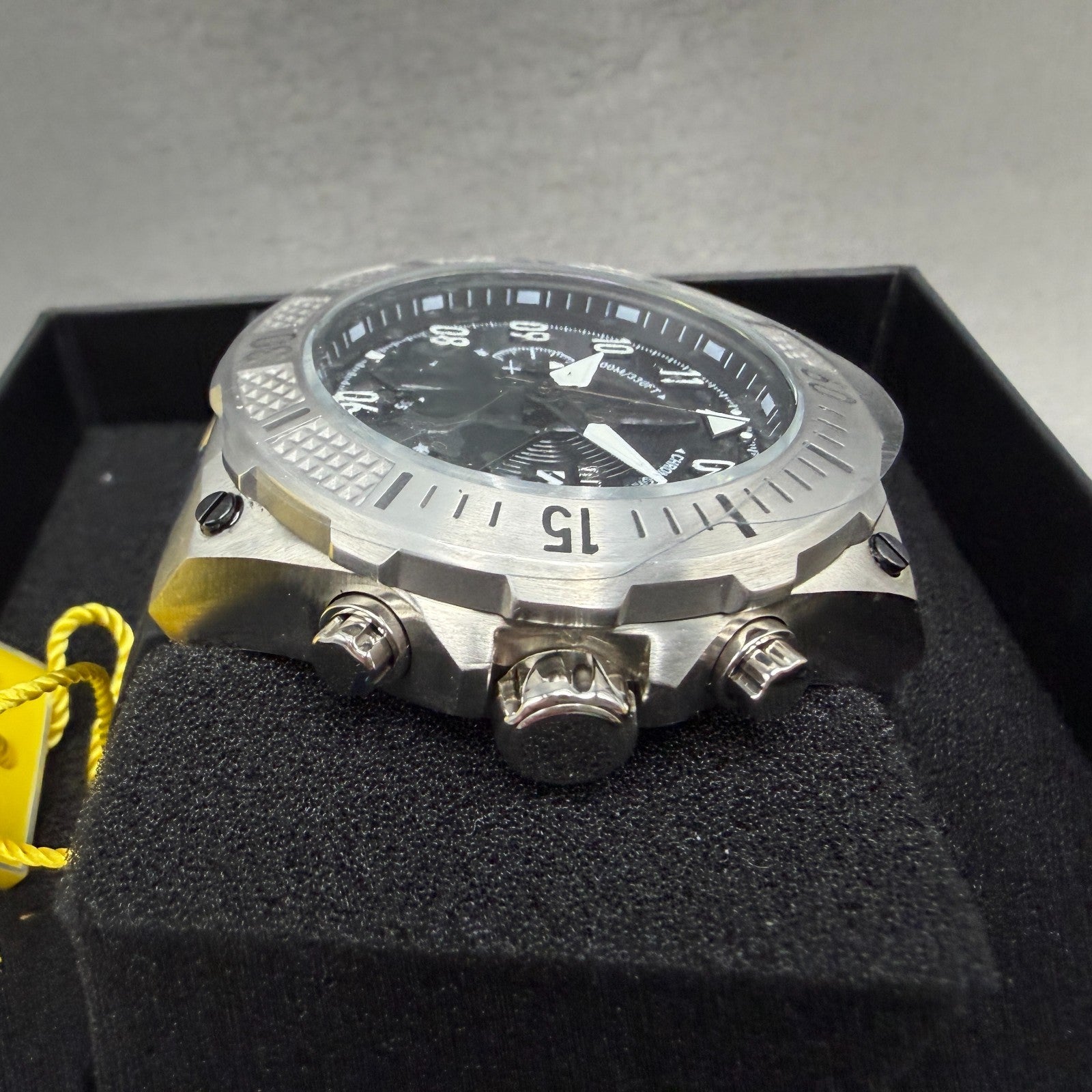 Invicta Aviator Ascend Chrono Watch Men 49mm Black Dial Steel Date 398885
