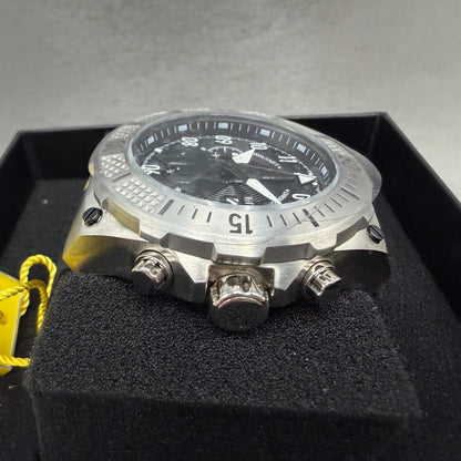 Invicta Aviator Ascend Chrono Watch Men 49mm Black Dial Steel Date 398885