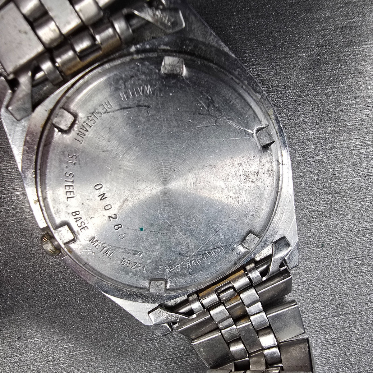 Seiko President Watch Men 36mm Blue Dial Two Tone Daydate 5Y23-8A69 New Battery10