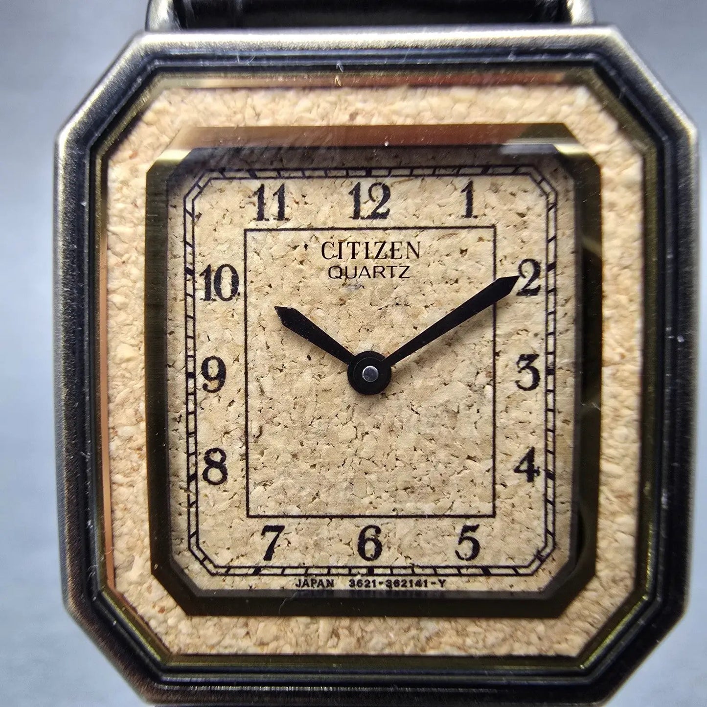 Citizen Tank Watch Men 27mm Brown Dial Black Tone Octagon 3621-361075 NewBattery1