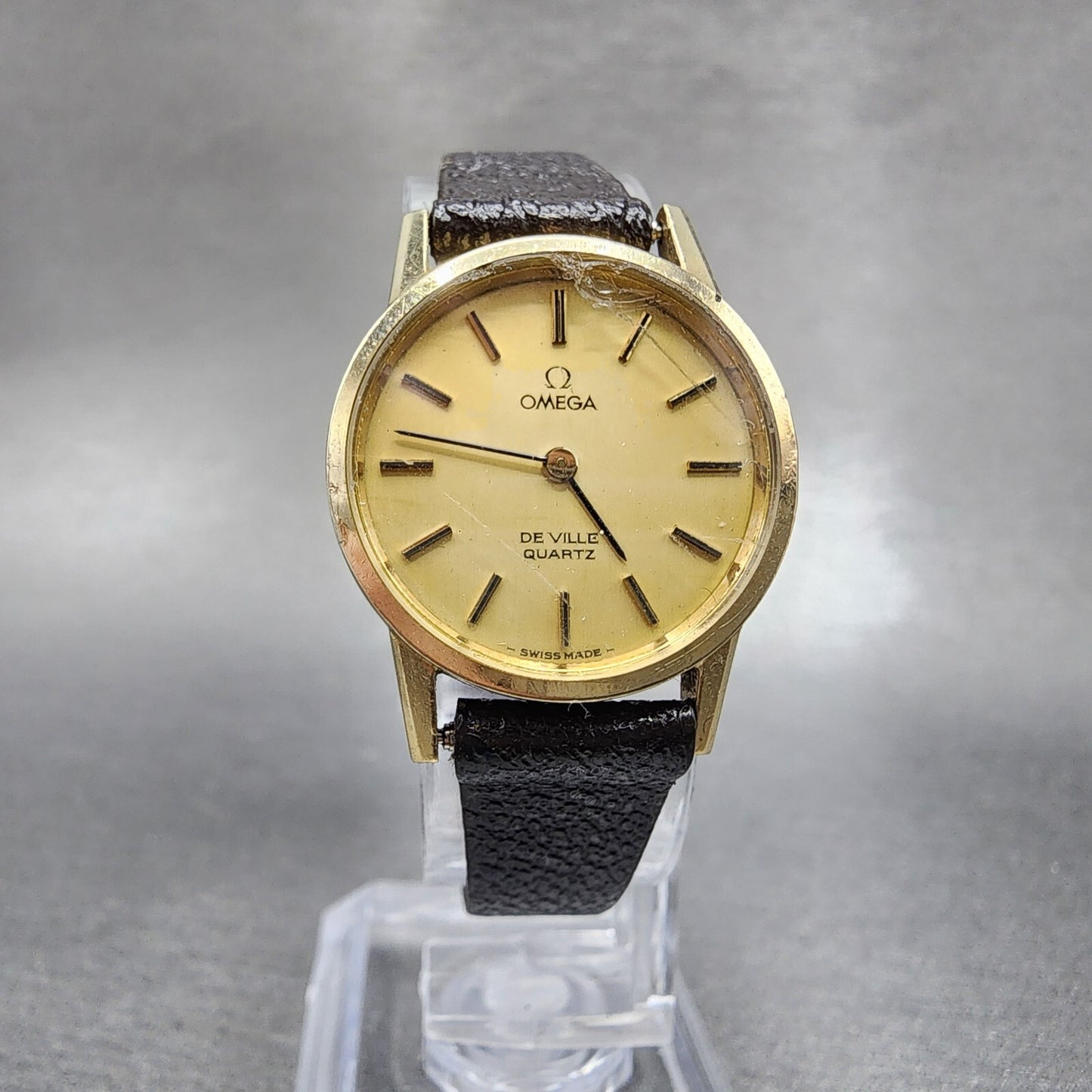 Omega De Ville Watch Women 22mm Gold Dial 10K Gold Filled Round 5910051 PARTS6