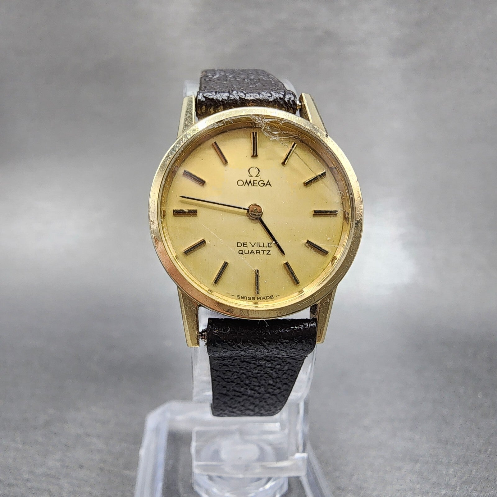 Omega De Ville Watch Women 22mm Gold Dial 10K Gold Filled Round 5910051 PARTS6