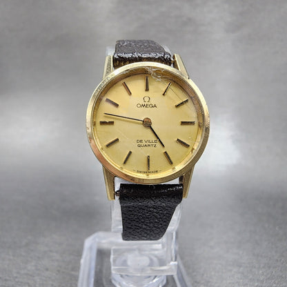 Omega De Ville Watch Women 22mm Gold Dial 10K Gold Filled Round 5910051 PARTS6
