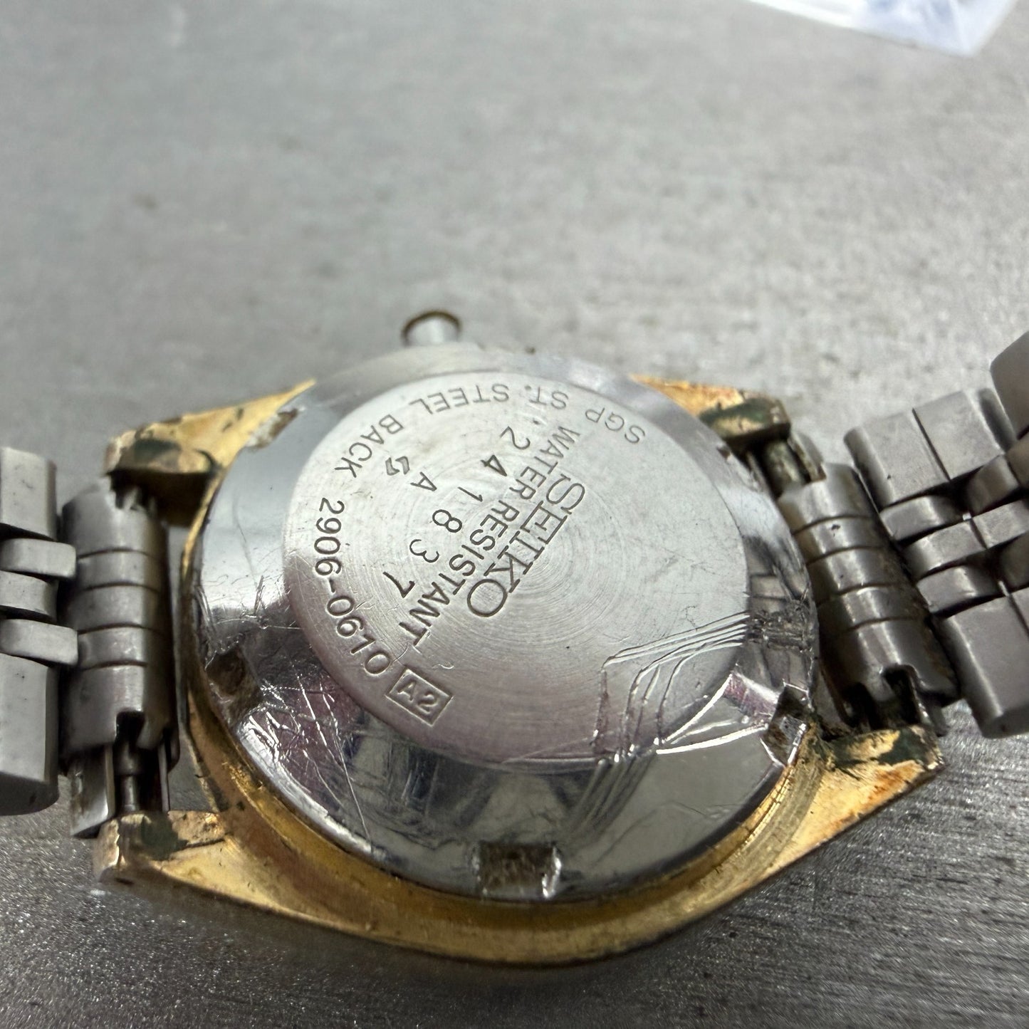Seiko 5 Automatic Watch Women 24mm Champagne Dial TwoTone Daydate 2906-0610 PART10