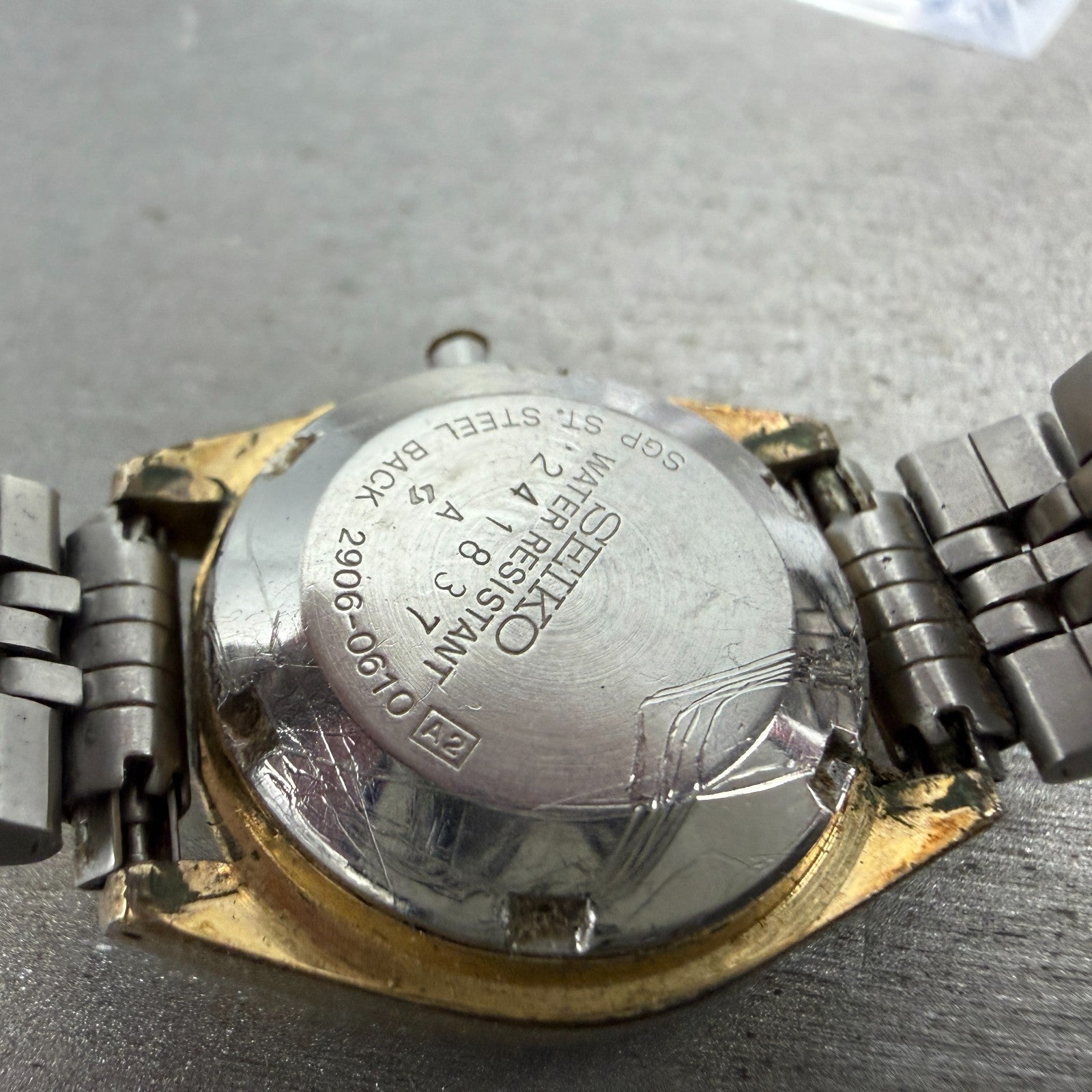 Seiko 5 Automatic Watch Women 24mm Champagne Dial TwoTone Daydate 2906-0610 PART10