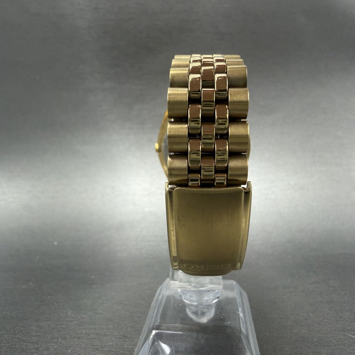 Seiko President Watch Men 36mm Champagne Dial Gold Tone Daydate Round New Batt M7