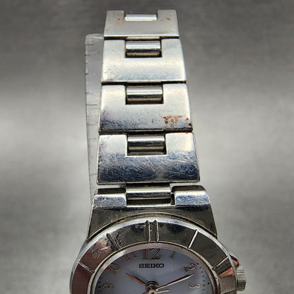 Seiko Lukia Watch Women 22mm Blue Dial Stainless Steel Date Round New Battery