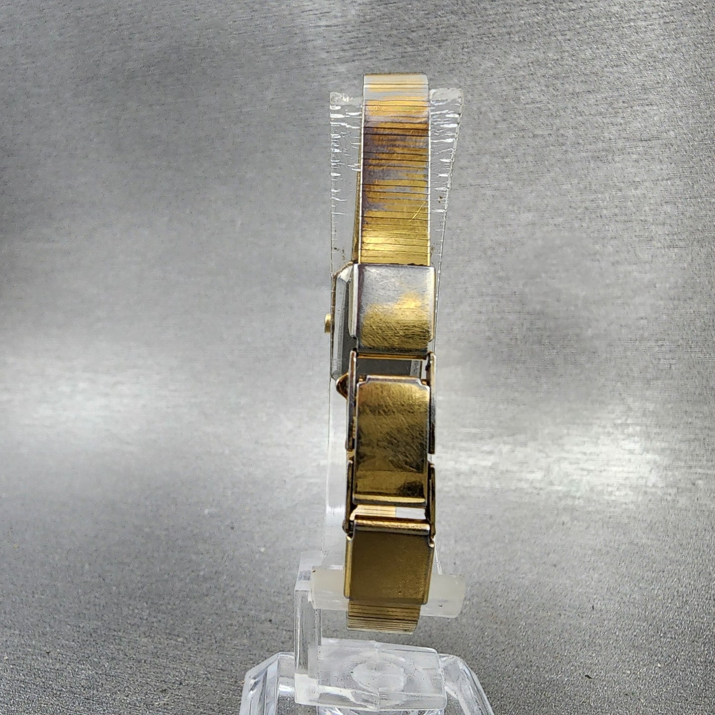 Seiko Tank Watch Women 14mm Brown Dial Gold Tone Rectangle 2e205099 New Battery7