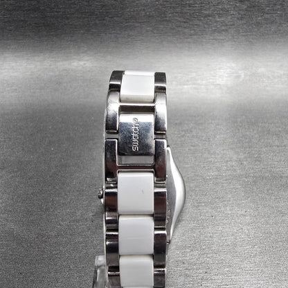 Swatch Tresor Blanc Watch Women 33mm White Dial Silver Tone YLS141GC New Battery7