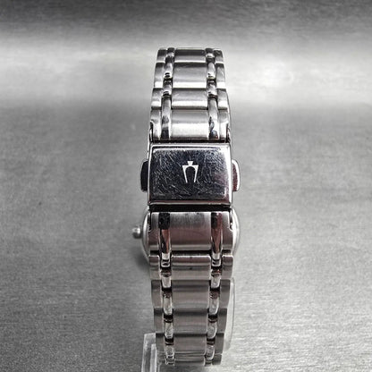 Bulova Watch Women 32mm MOP Dial Silver Tone Date Round 96M140 New Battery7