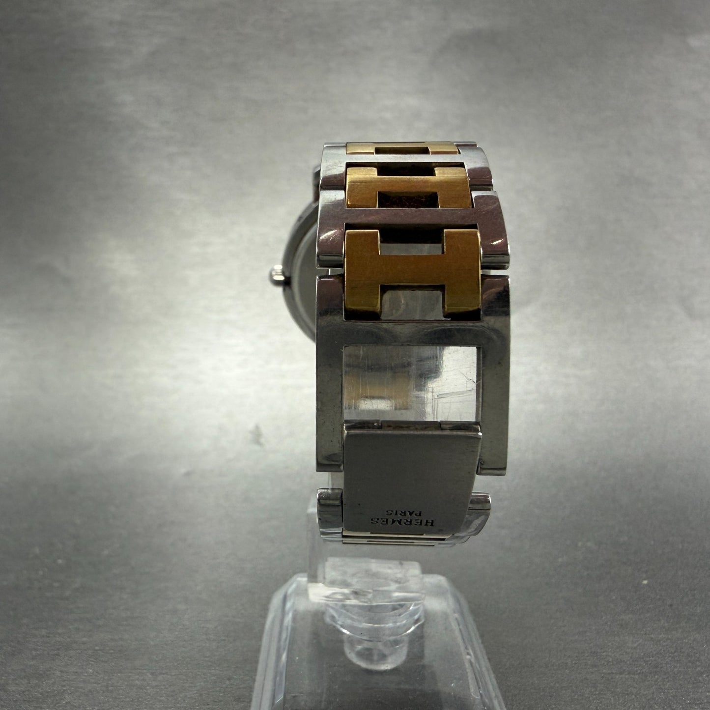 Hermès Clipper watch Men 36mm Cream Dial Two Tone Date Round 751009 New Battery7