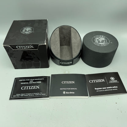 Citizen Presentation Watch Box Case Black Cardboard Round 2010's Eco-Drive0