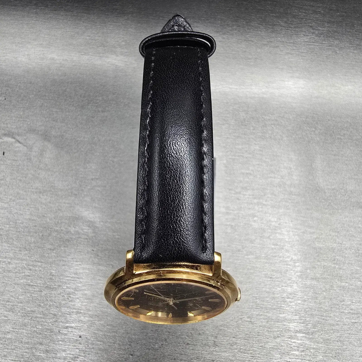 Seiko Watch Men 36mm Black Dial Gold Tone Round 7N01-8040 New Battery Vintage4