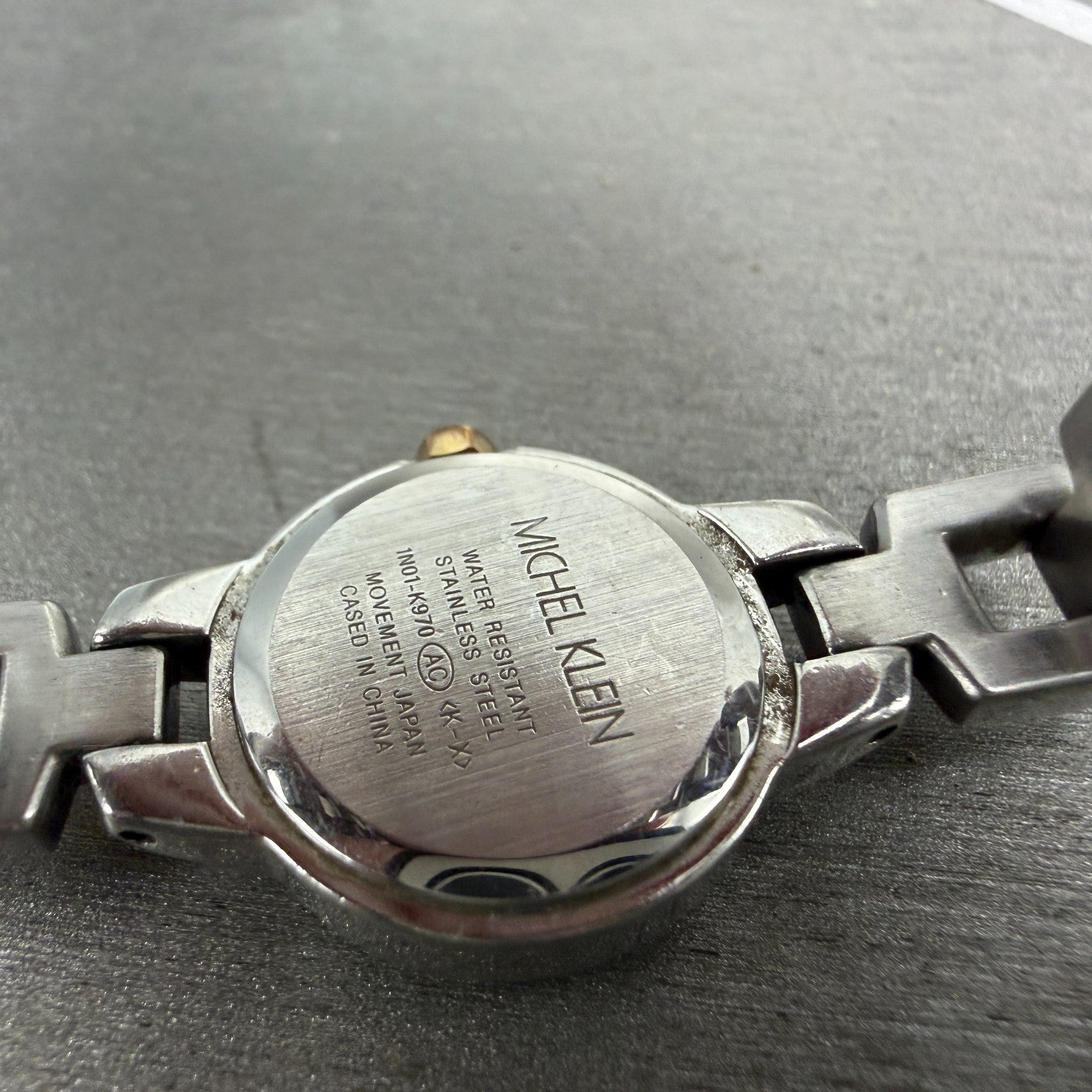 Seiko Michel Klein Watch Women 20mm White Dial Two Tone Round 1N01-K970 New Batt9