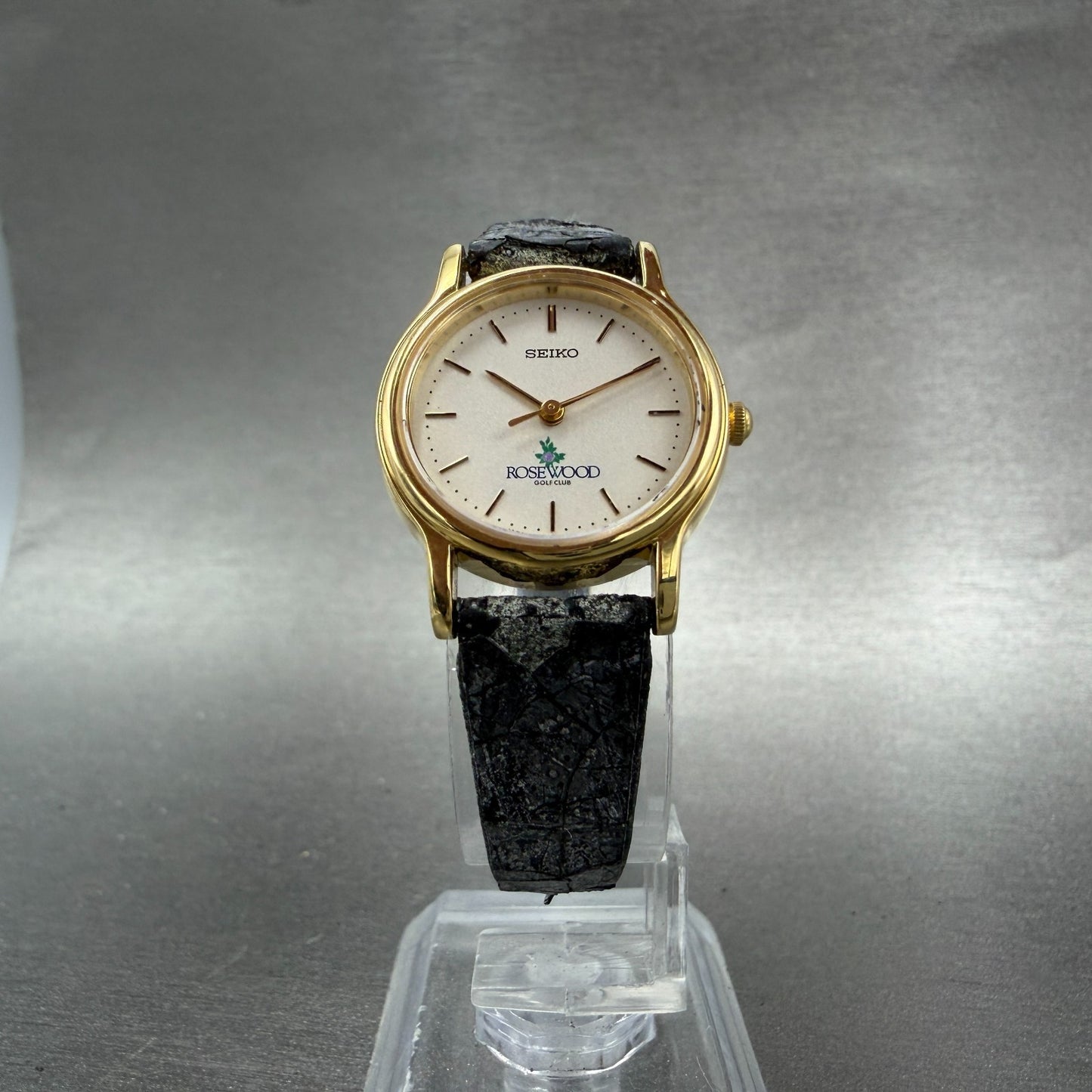 Seiko Watch Women 23mm White Dial Gold Tone Round 2P21-0A9A New Battery Vintage5