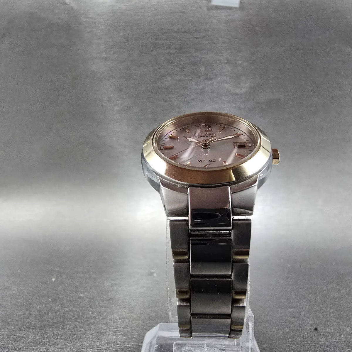 Citizen Eco-Drive Watch Women 26mm MOP Dial Two Tone Date E011-S070082 Works Jp56