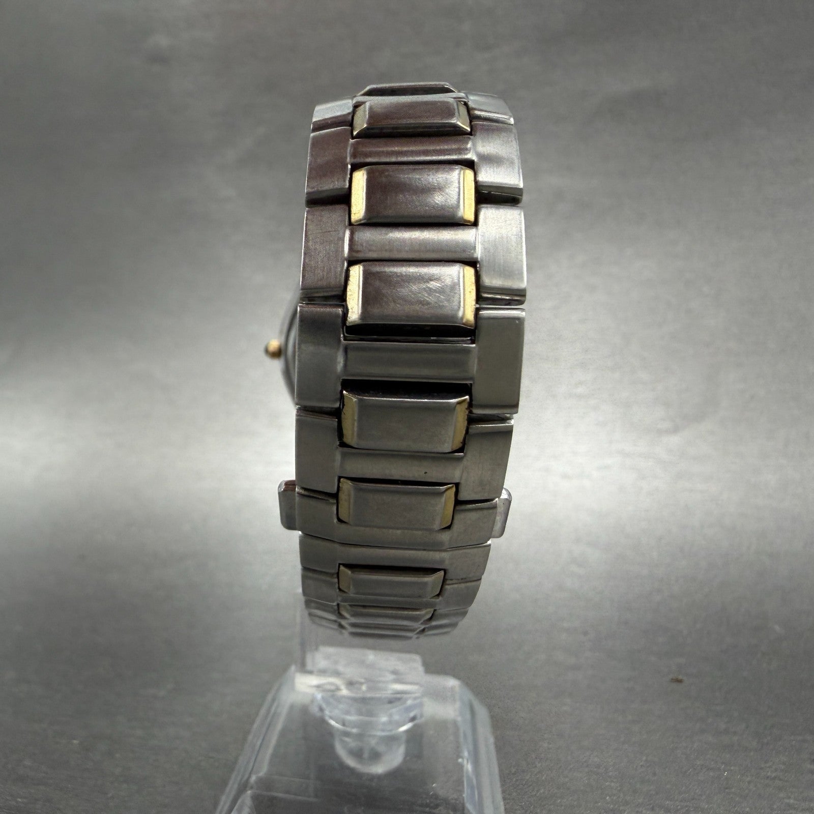 Seiko Watch Men 35mm Black Dial Two Tone Date Round 7N39-08D0 New Battery7