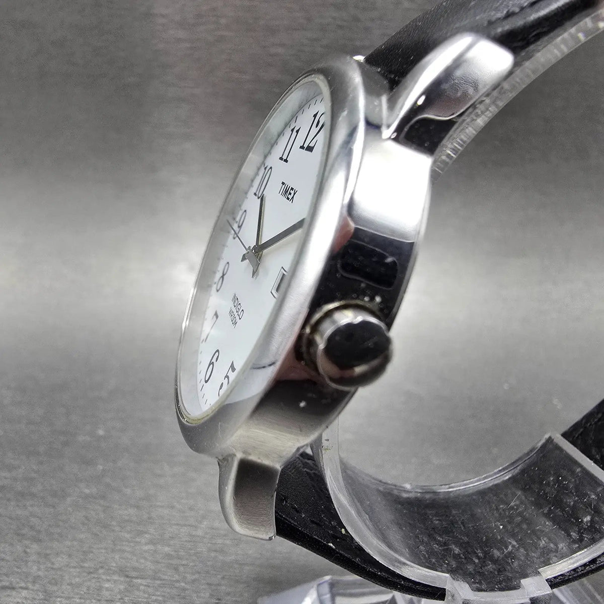 Timex Easy Reader Watch Men 35mm White Dial Silver Round Date New Battery 42
