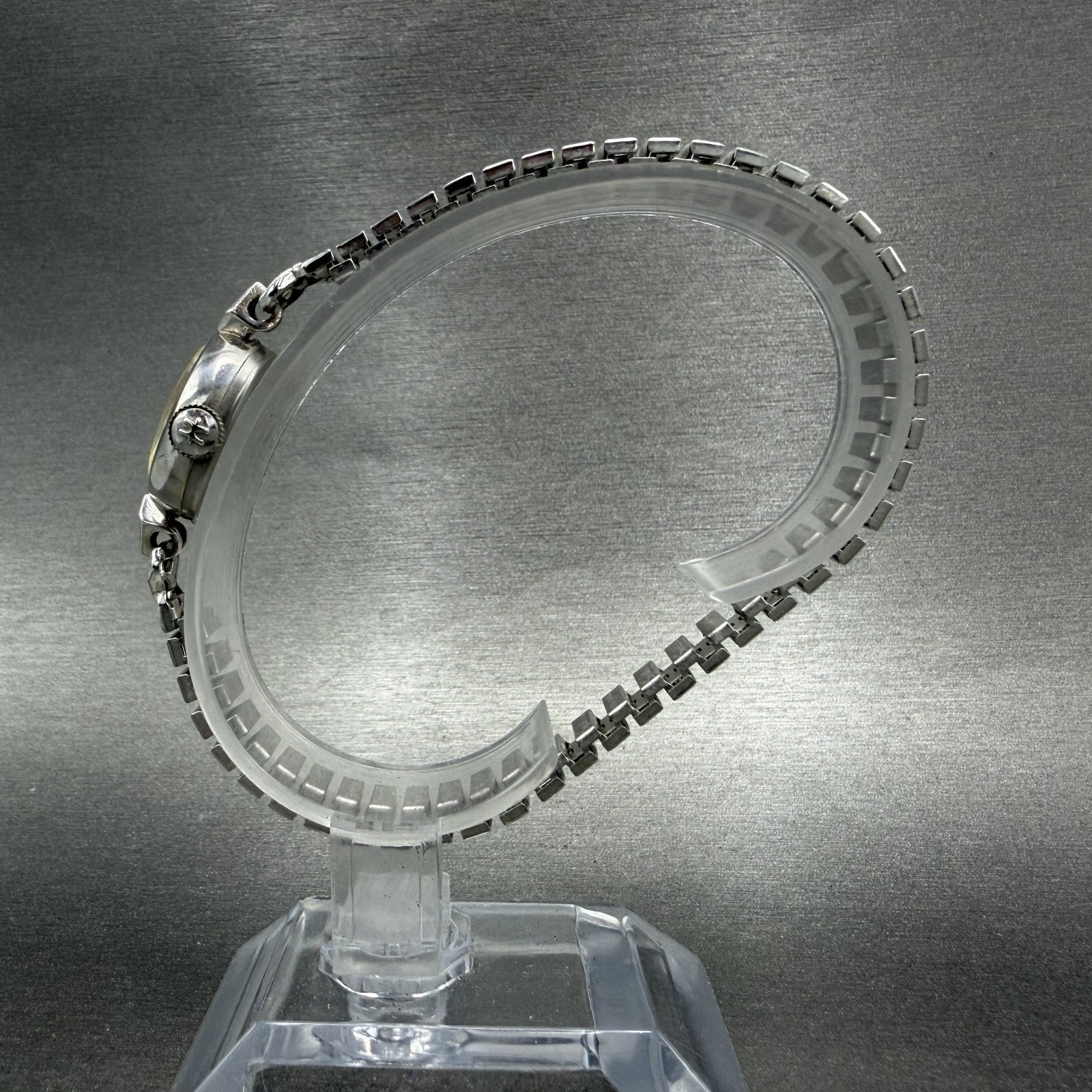 Hamilton Watch Women 14mm White Dial 10K White Gold Plated Manual Wind Runs BCH6