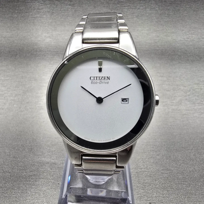 Citizen Eco-Drive Watch Women 30mm Silver Dial Silver Date J015-S095921 Runs0