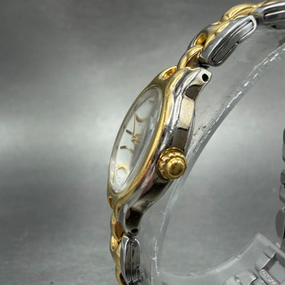 Seiko Watch Women 19mm White Dial Two Tone Oval Vintage 1N01-5B00 New Battery2