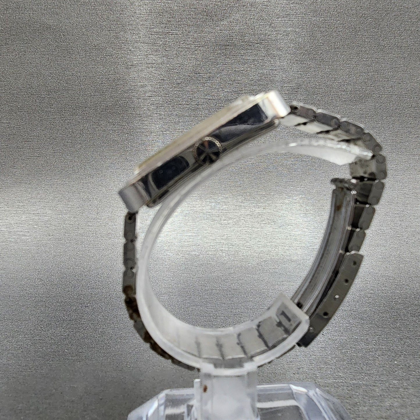 Seiko Tank Watch Women 19mm Black Dial White Gold Plated Manual 114490 PARTS6