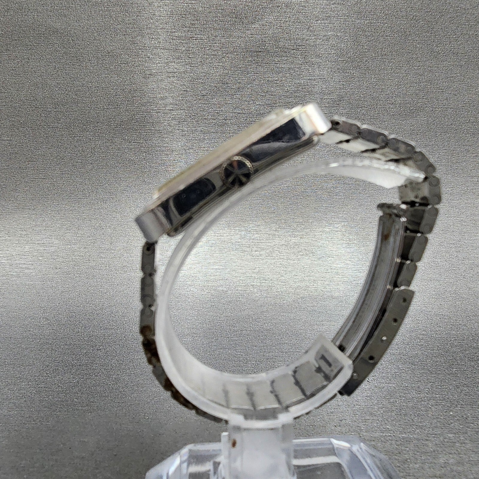 Seiko Tank Watch Women 19mm Black Dial White Gold Plated Manual 114490 PARTS6