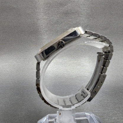 Seiko Tank Watch Women 19mm Black Dial White Gold Plated Manual 114490 PARTS6