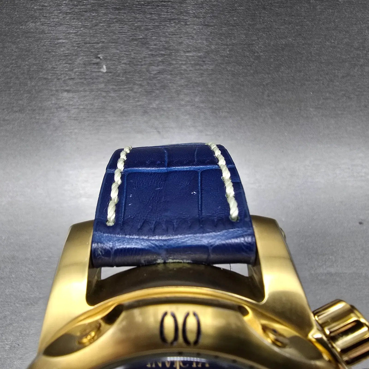 Invicta Venom Chronograph Watch Men 52mm Blue Dial Gold Tone Date 6113 New Batt5