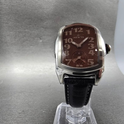 Invicta Lupha Watch Women 29mm Brown Dial Silver Tone Rectangle 2084 New Battery5
