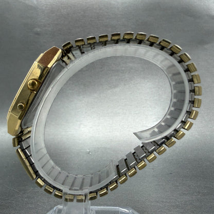 Bulova Analog Digital Watch Men 32mm Cha mange Dial Gold Tone T1 PARTS7