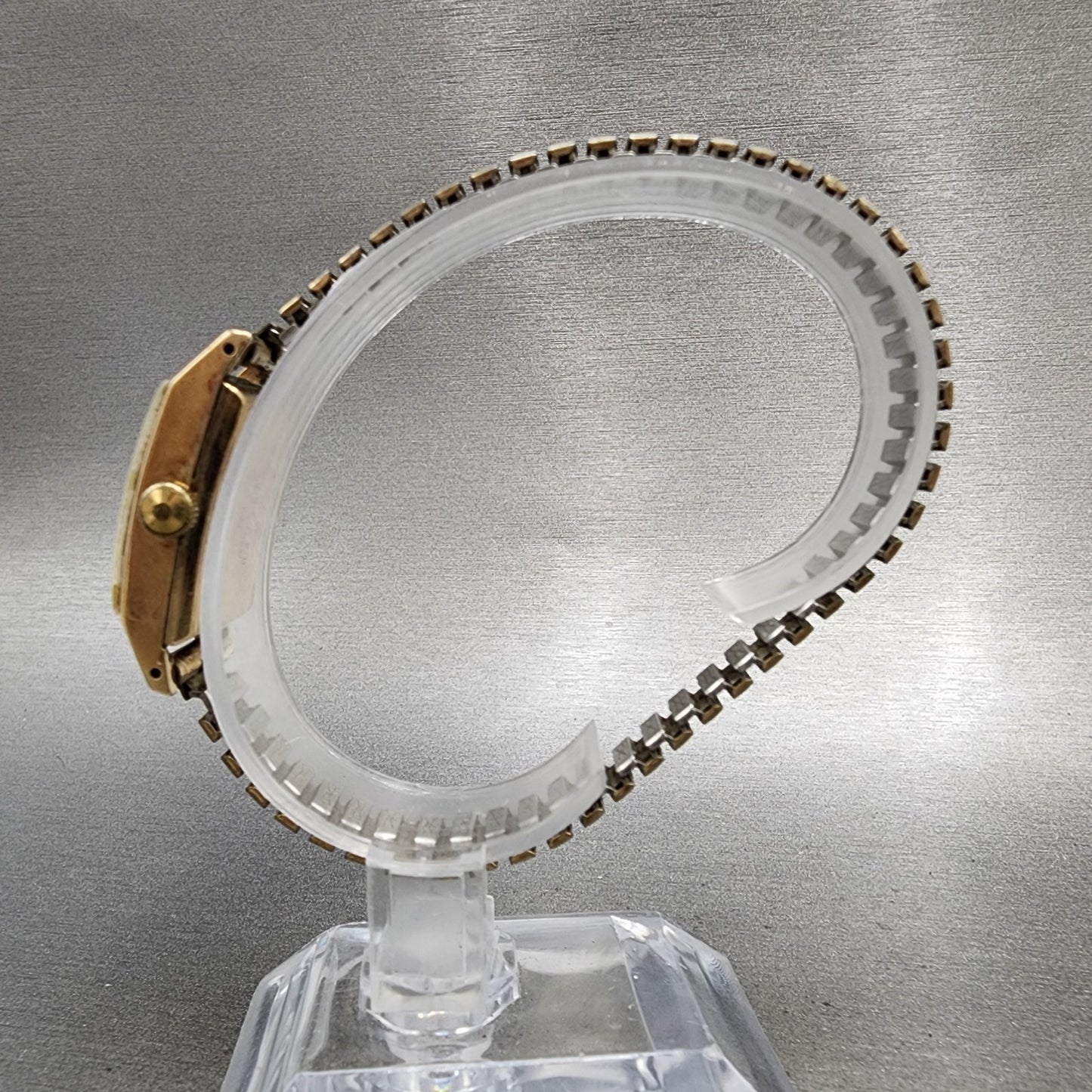 Seiko Venus Special Tank Watch Women 16mm Silver Dial 14K Gold Filled Manual Run7