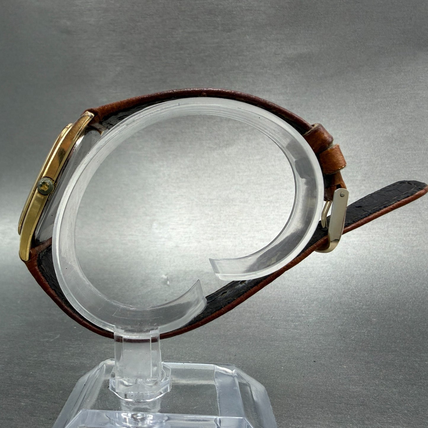 Citizen Exceed Watch Men 29mm Gold Dial Gold Tone Oval 4-795202 New Battery6