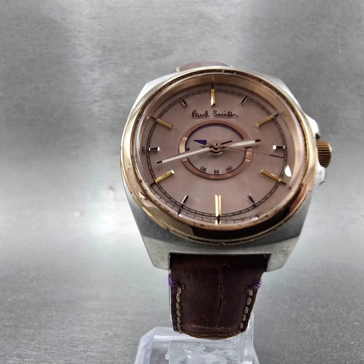 Paul Smith Watch Women 31mm Rose Dial Two Tone Atomic Round PARTS H336-S0846446