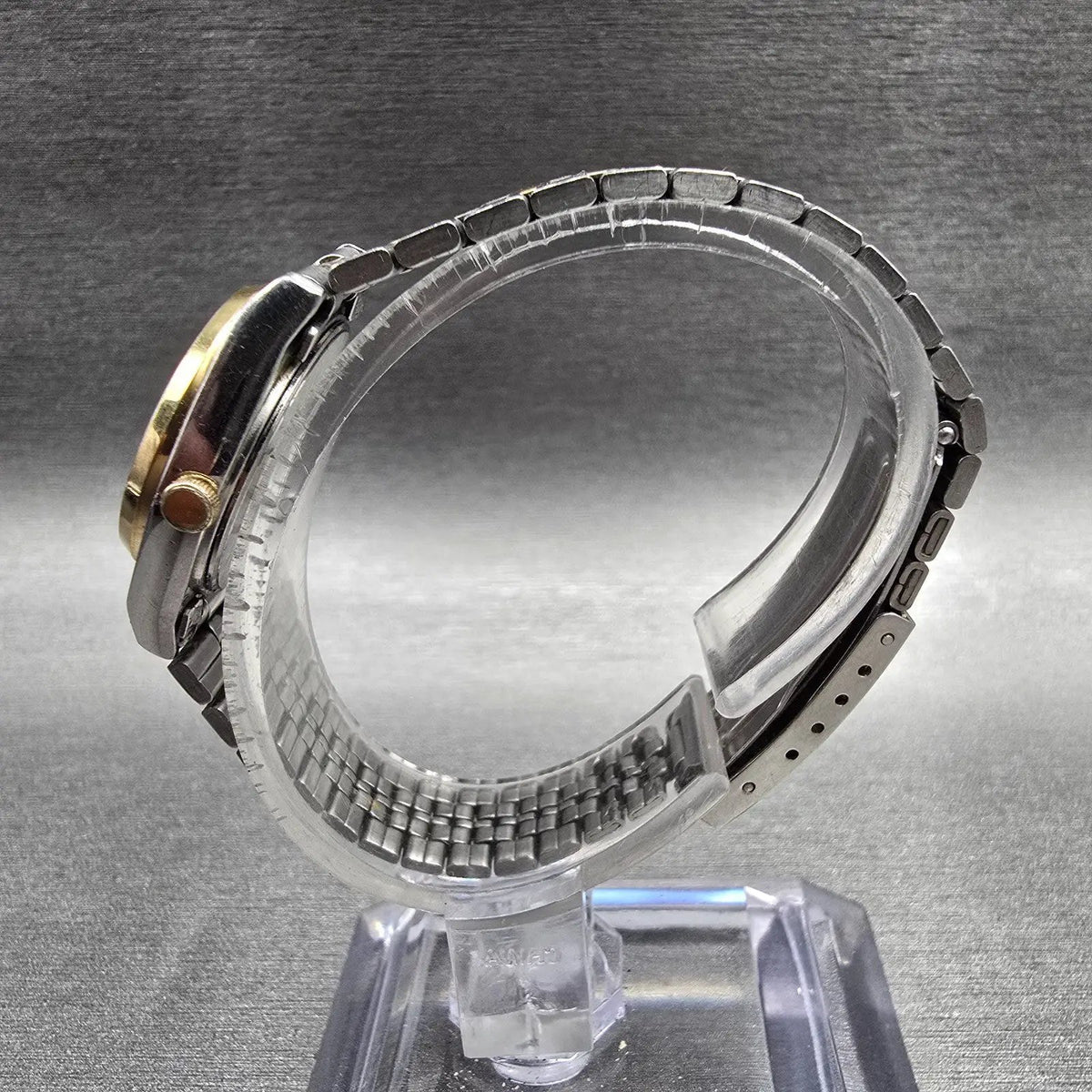 Seiko SQ Watch Women 23mm Gold Dial Two Tone Daydate Round 2A23-0029 New Battery6