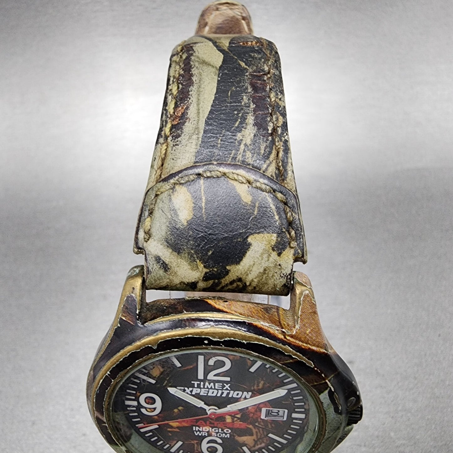 Timex Expedition Real Tree Watch Men 39mm Camo Dial Camo Case Round New Batt4