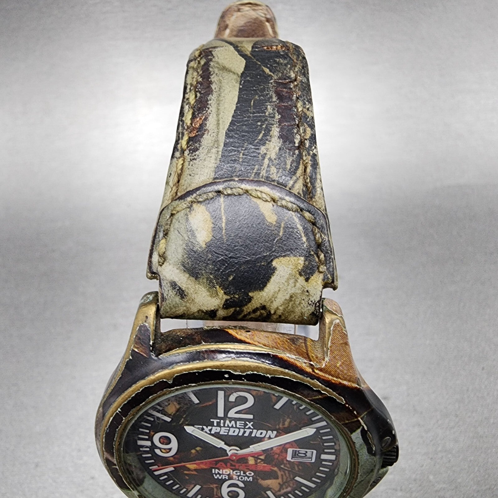 Timex Expedition Real Tree Watch Men 39mm Camo Dial Camo Case Round New Batt4