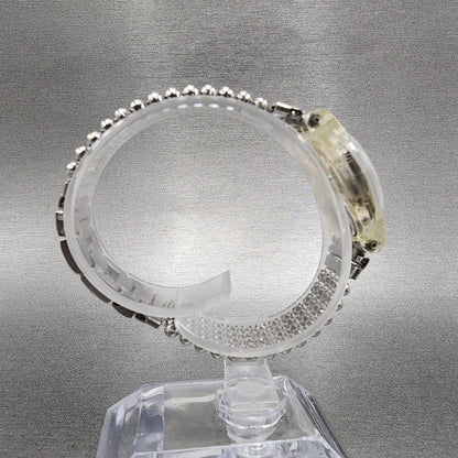 Swatch Silver Fall Watch Women 25mm Silver Dial Clear Case Round LW130 New Batt8