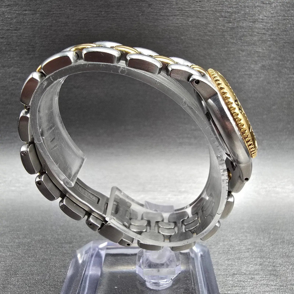 Bulova Marine Star Watch Women 27mm Gray Dial Two Tone Date Round 98M13 New Batt8